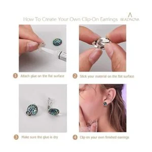 BEADNOVA 64 piezas de clip en la bandeja plana para_5