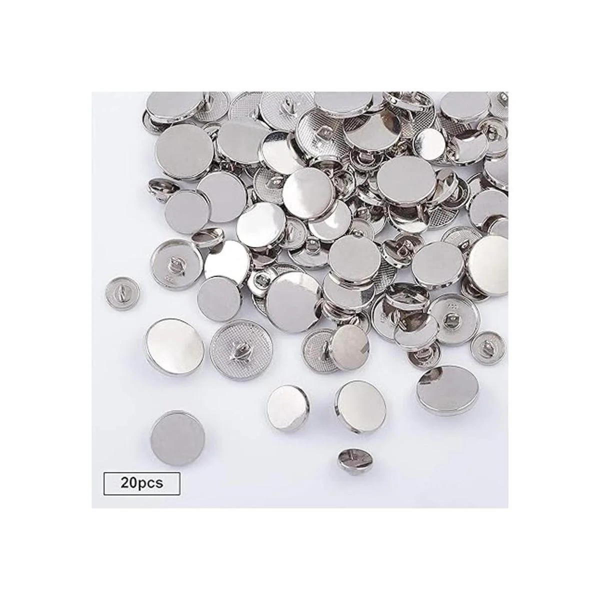 OLYCRAFT 100 botones planos de aleación de metal 5_4