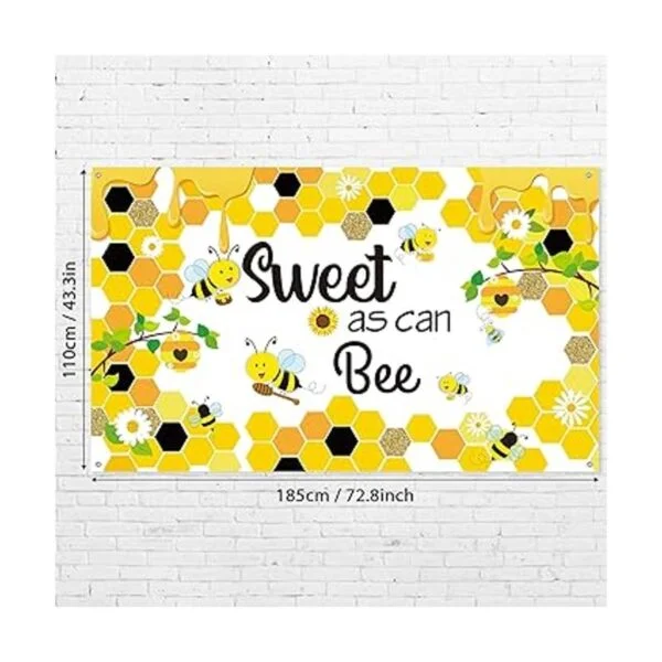 Sweet as Can Bee Telón de fondo de abeja para fiesta de_2