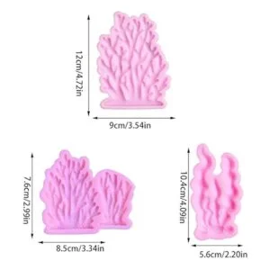 KuuGuu 5 moldes de silicona para algas de coral con forma_2