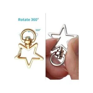 40 clips giratorios de metal con forma de estrella con_4