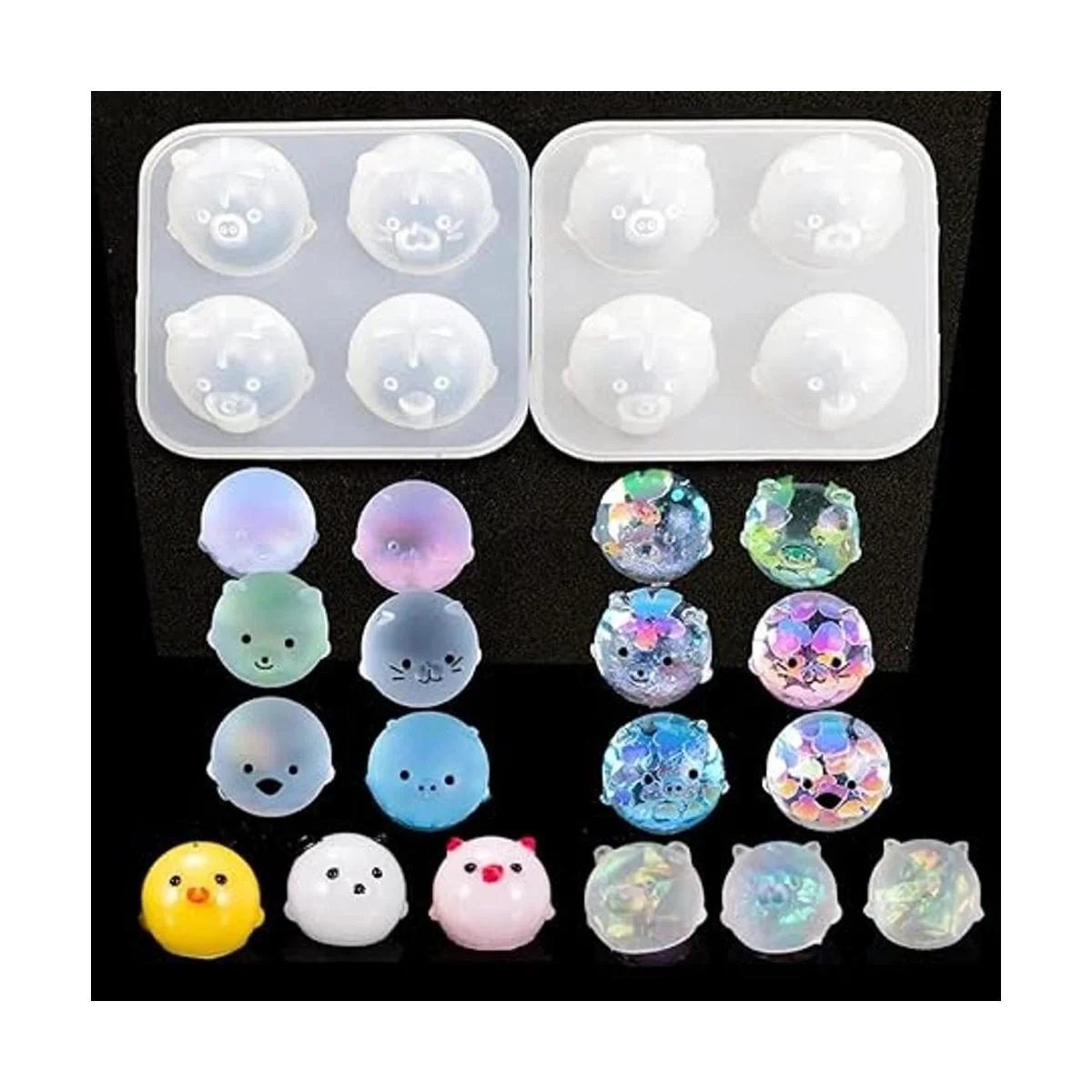 Liscra 2 moldes de resina de silicona para joyería_2