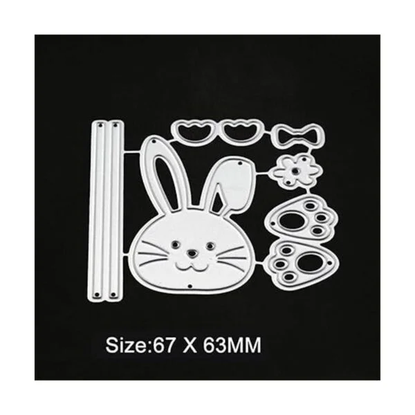Troqueles de metal de conejo de Pascua diseño de conejo_2