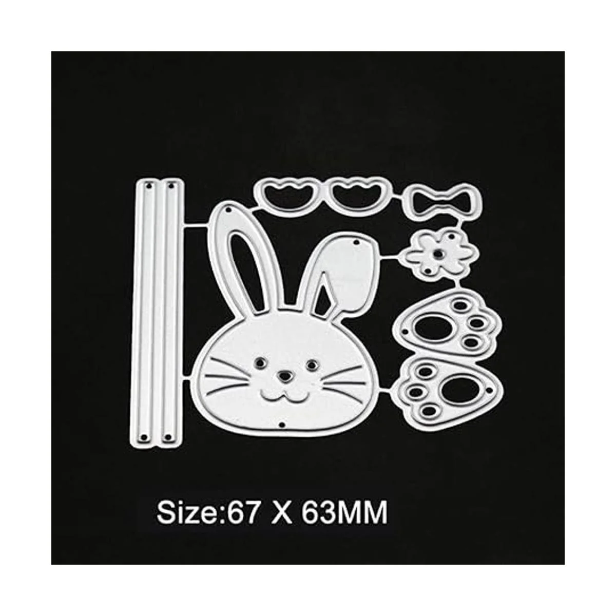 Troqueles de metal de conejo de Pascua diseño de conejo_2