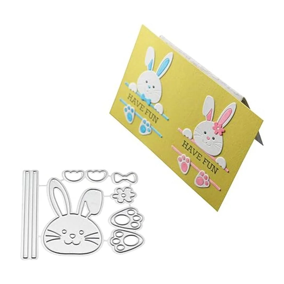 Troqueles de metal de conejo de Pascua diseño de conejo_6