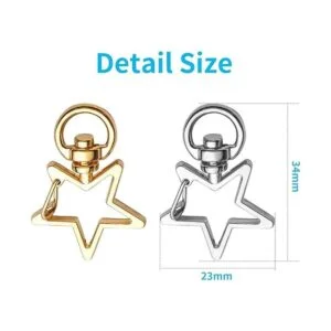 40 clips giratorios de metal con forma de estrella con_3