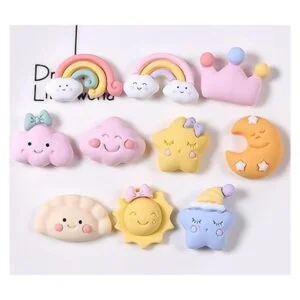 Juego de 50 dijes de limo con parte trasera plana para_2