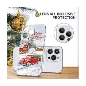 Newseego Compatible con iPhone 13 Pro Funda de Navidad_6