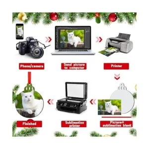 12 colgantes de sublimación en blanco redondo adorno de_6