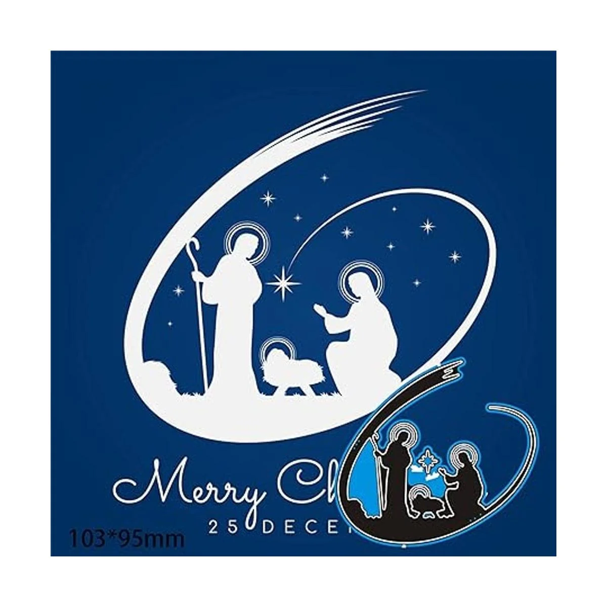 Adies Merry Christmas Families Troqueles de metal para_3