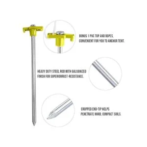 ABCCANOPY Estacas para tienda de campaña de 11 pulgadas_3