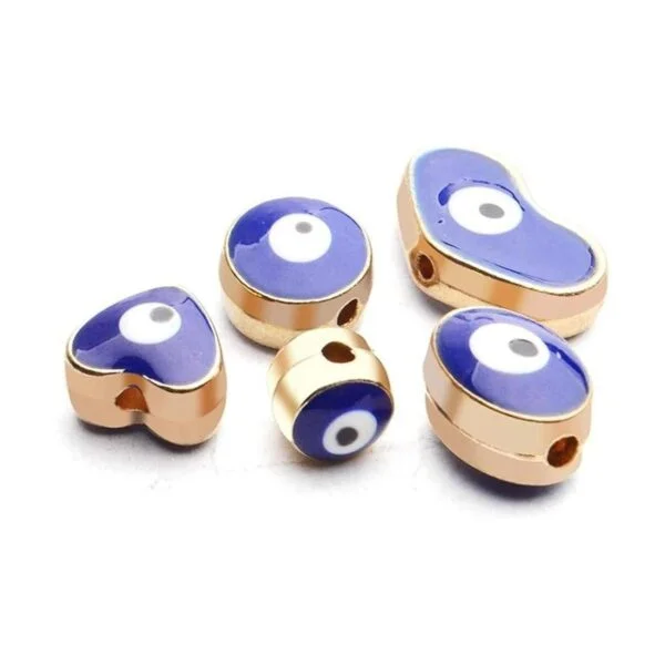 Cuentas azules de ojo malvado 30 cuentas espaciadoras de_5