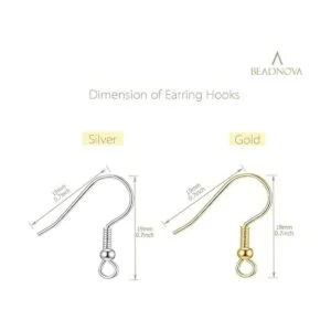 BEADNOVA Ganchos para pendientes 300 piezas con_2