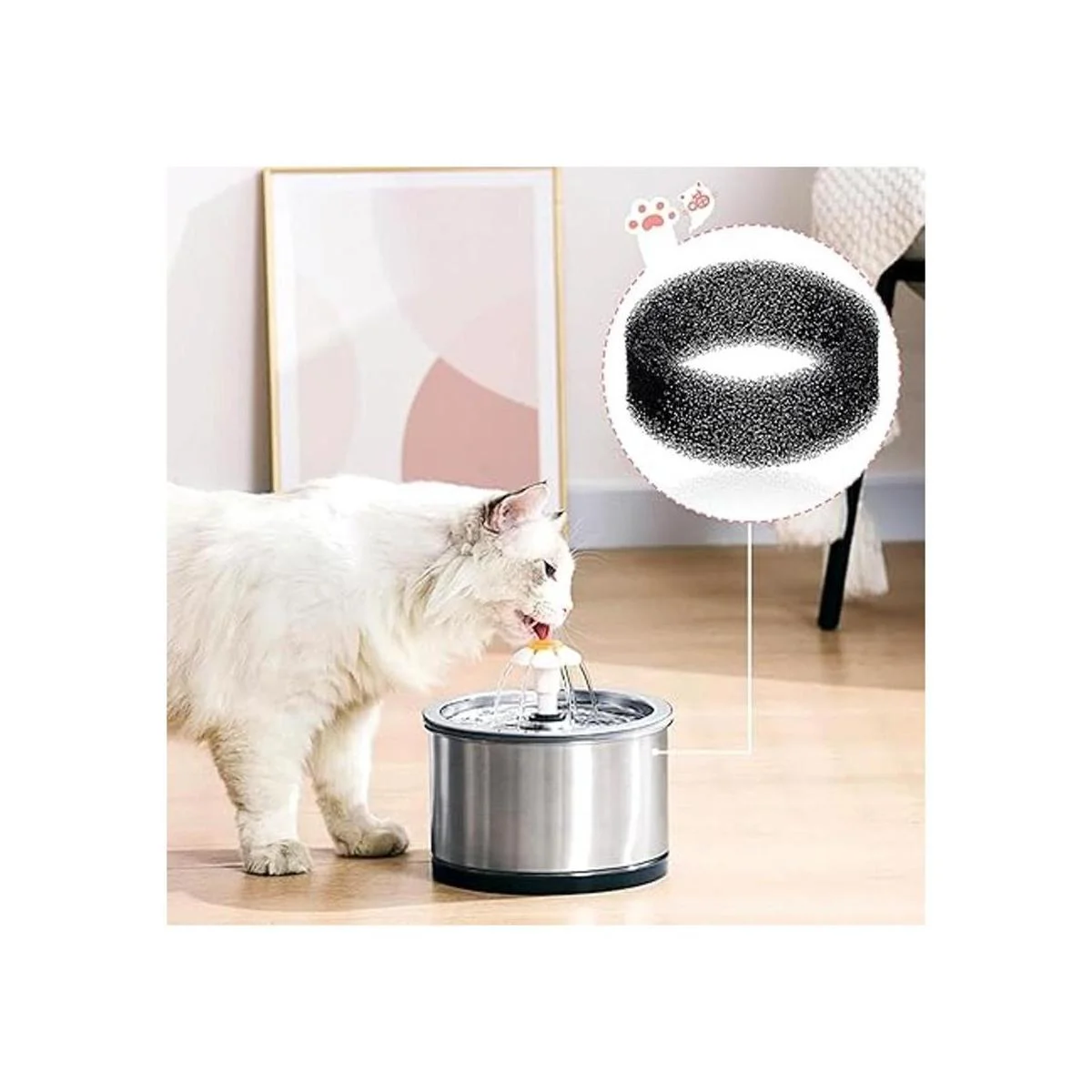 8 piezas de filtro de fuente de agua para mascotas filtro_2