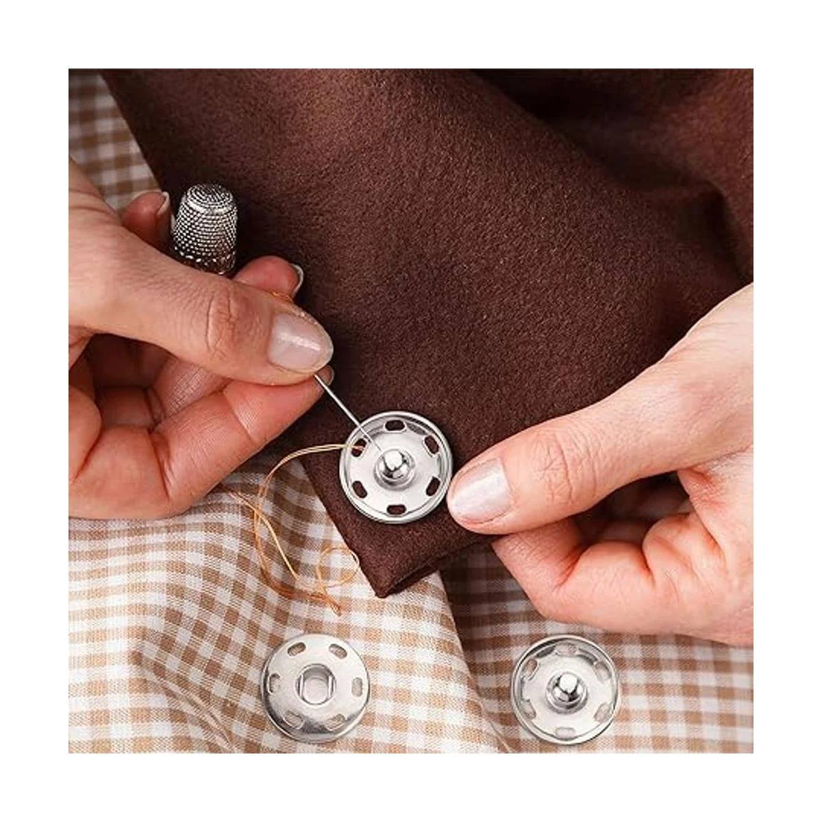 100 juegos de botones de presión de 0.748 in para coser_6