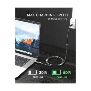 Stouchi Cable USB C a USB C de 100 W y 10 pies carga_2