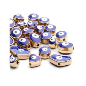 Cuentas azules de ojo malvado 30 cuentas espaciadoras de_4