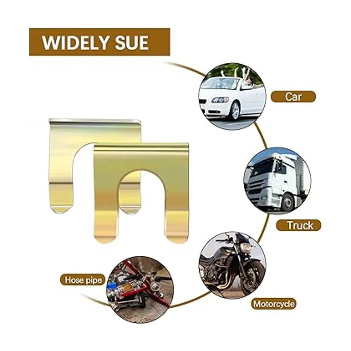 12 clips de línea de freno de metal retenedor de línea de_5