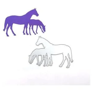 2 troqueles de corte de animales para caballos paja de_5