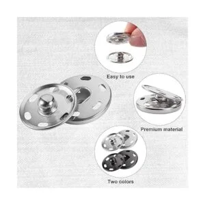 100 juegos de botones de presión de 0.748 in para coser_2