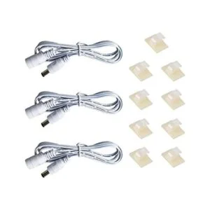 Litever Paquete de 3 cables de extensión blanco 3.3_1