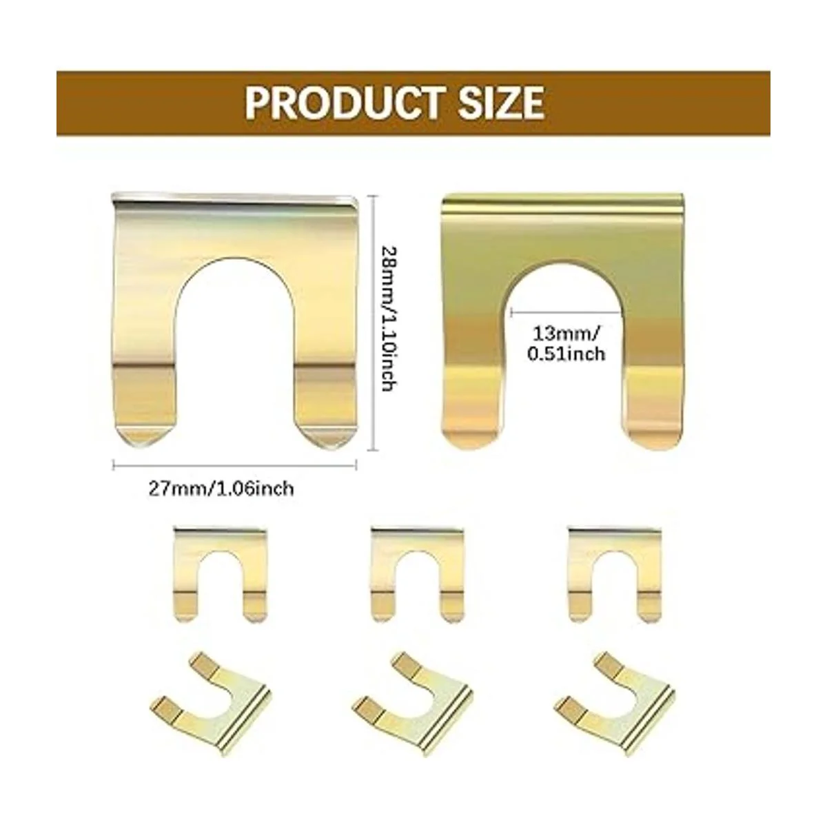 12 clips de línea de freno de metal retenedor de línea de_2