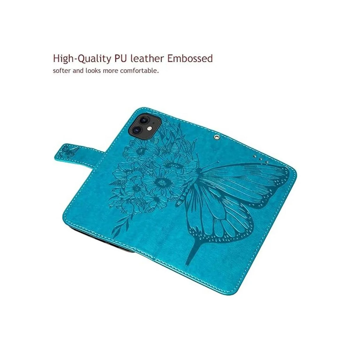 Funda tipo cartera compatible con iPhone 11 ranuras para_2