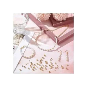 BENECREAT 80pcs 4Sizes18K chapado en oro cuentas_3