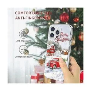 Newseego Compatible con iPhone 13 Pro Funda de Navidad_4