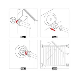Pack de 4 protectores de pared para puerta de bebé para_6
