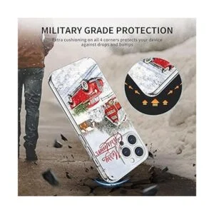 Newseego Compatible con iPhone 13 Pro Funda de Navidad_3