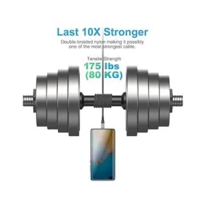 Cable USB tipo C de carga rápida paquete de 3 pies de_6