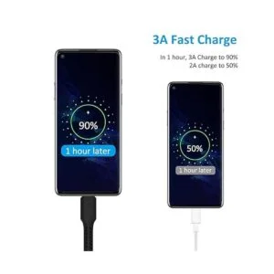 Cable USB C corto de 1 pie de carga rápida paquete de 5_3