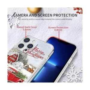 Newseego Compatible con iPhone 13 Pro Funda de Navidad_2
