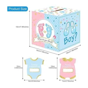 Caja de votación de revelación de género para bebés con 50_3