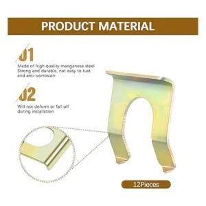 12 clips de línea de freno de metal retenedor de línea de_3