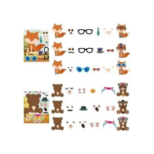 MALLMALL6 45 calcomanías de animales del bosque hacen una_4