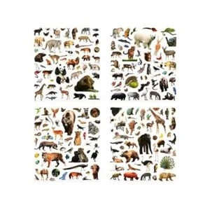 800 calcomanías de animales de la selva realistas_1