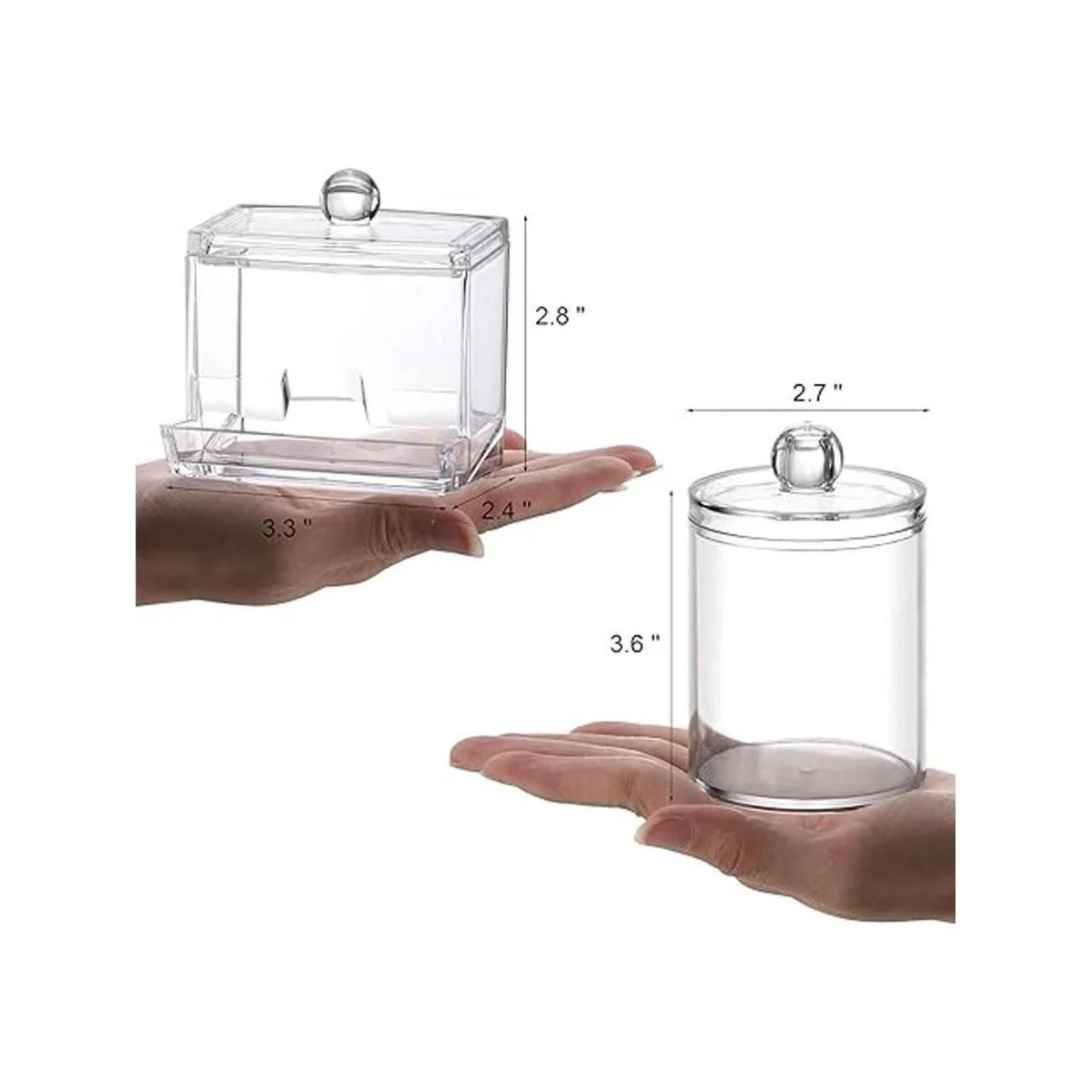 Tbestmax Soporte Qtips de plástico para baño dispensador_3