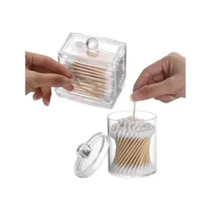 Tbestmax Soporte Qtips de plástico para baño dispensador_2