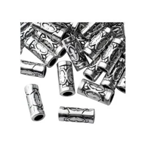 60 unidades de plata antigua columna espaciador cuentas_4