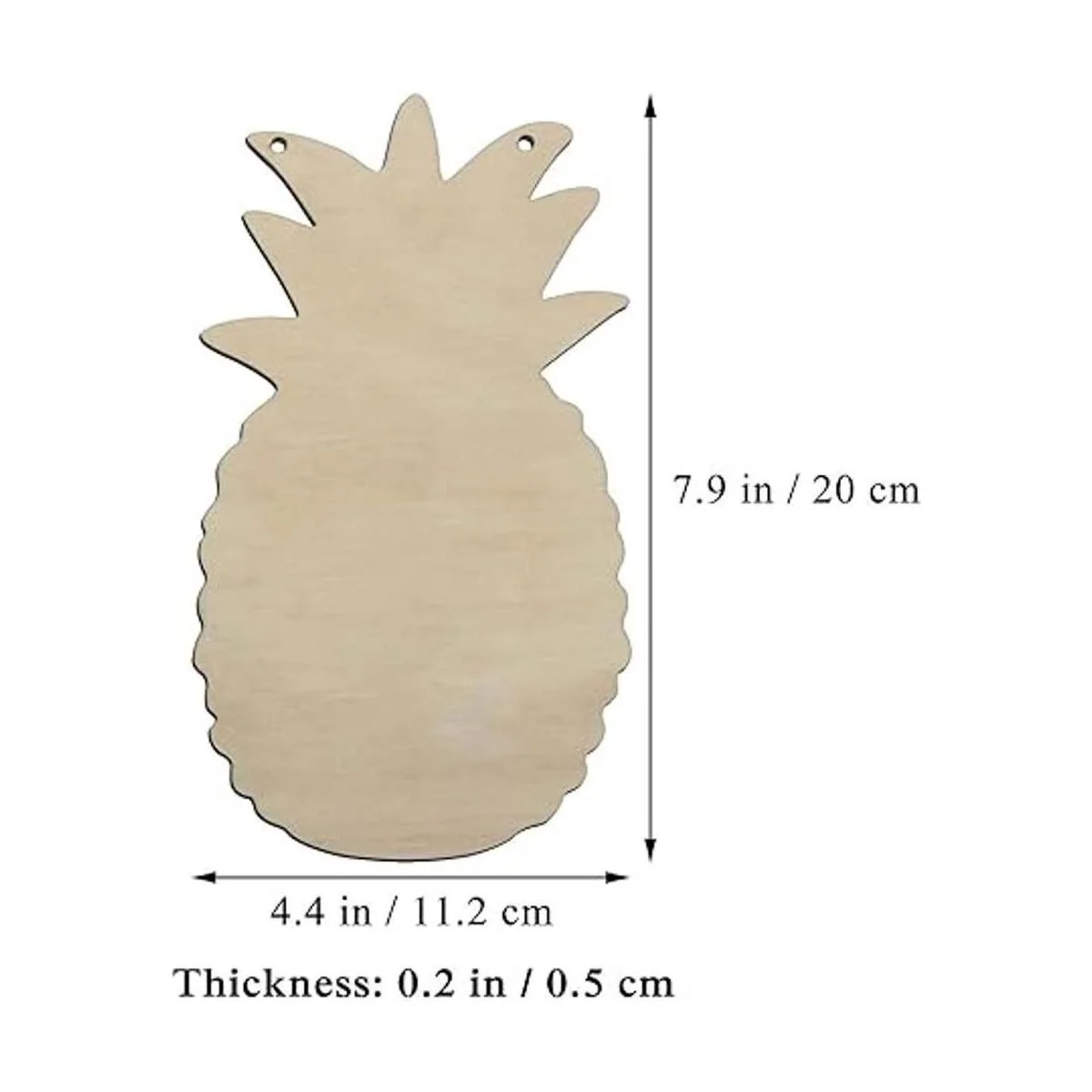 JANOU Placa de madera con forma de piña sin terminar 3_2