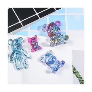 Paquete de 7 moldes de silicona de resina epoxi de pata de_4