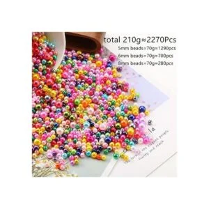 ToBeIT 2270 cuentas de satén luste cuentas de plástico de_3