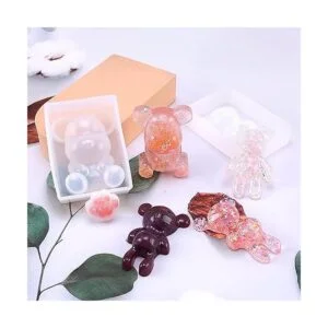 Paquete de 7 moldes de silicona de resina epoxi de pata de_3