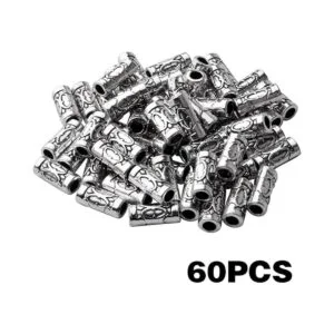 60 unidades de plata antigua columna espaciador cuentas_2