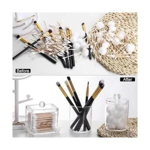 Tbestmax Soporte Qtips de plástico para baño dispensador_5