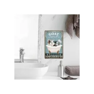 Divertida decoración de cabra para baño decoración de_2
