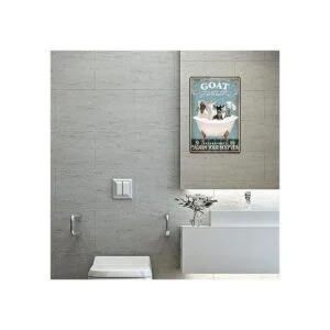 Divertida decoración de cabra para baño decoración de_4