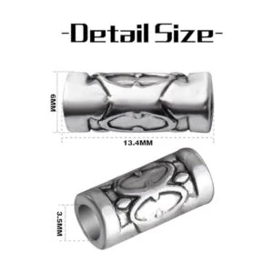 60 unidades de plata antigua columna espaciador cuentas_3